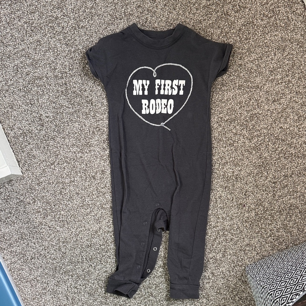 'My First Rodeo' Baby romper